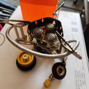 3 Burner mini Portable Camping Stoves Backpacking Stove with Piezo Ignition